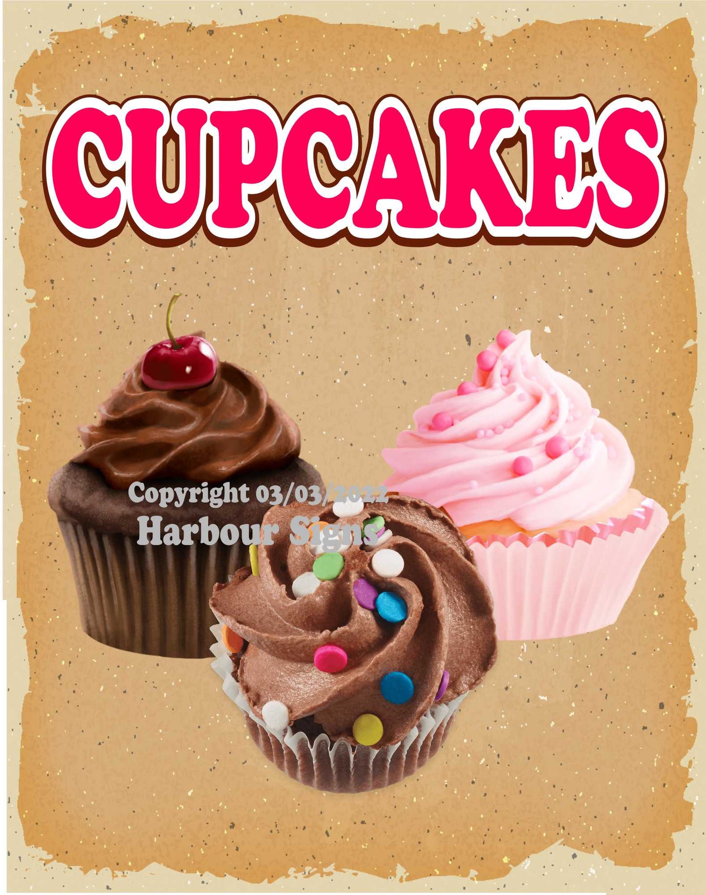 Cupcakes Decal Food Truck Concession Vinyl Sticker v