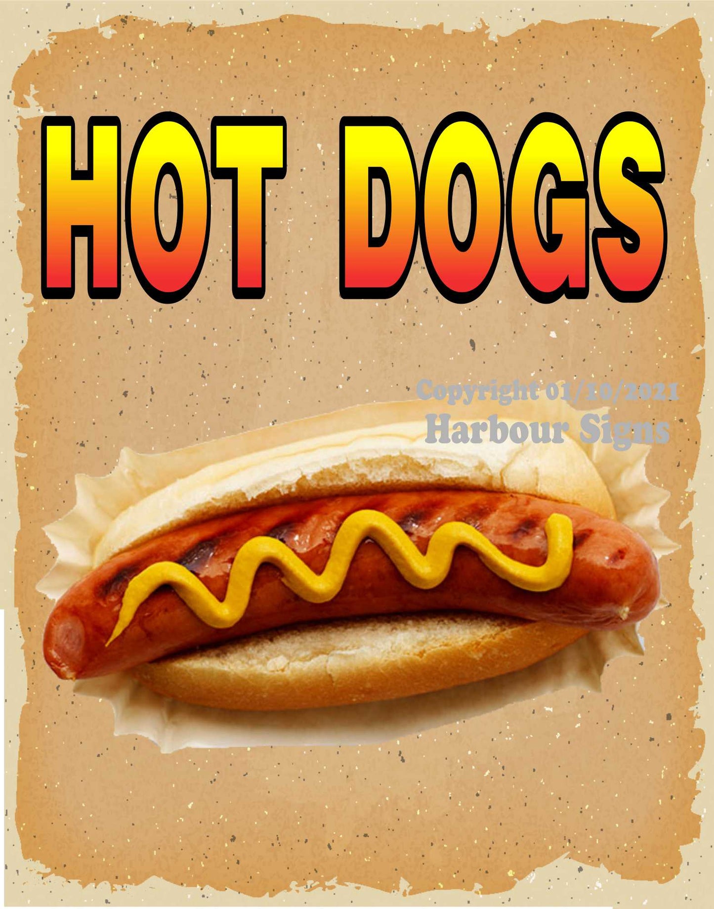 Hot Dogs Decal Food Truck Concession Vinyl Sticker v