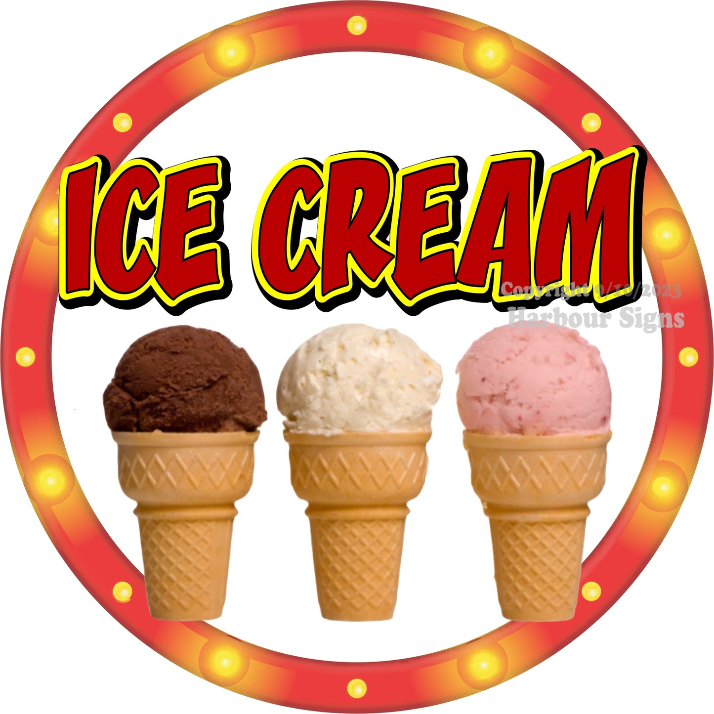 Ice Cream Decal Food Truck Concession Vinyl Sticker c2