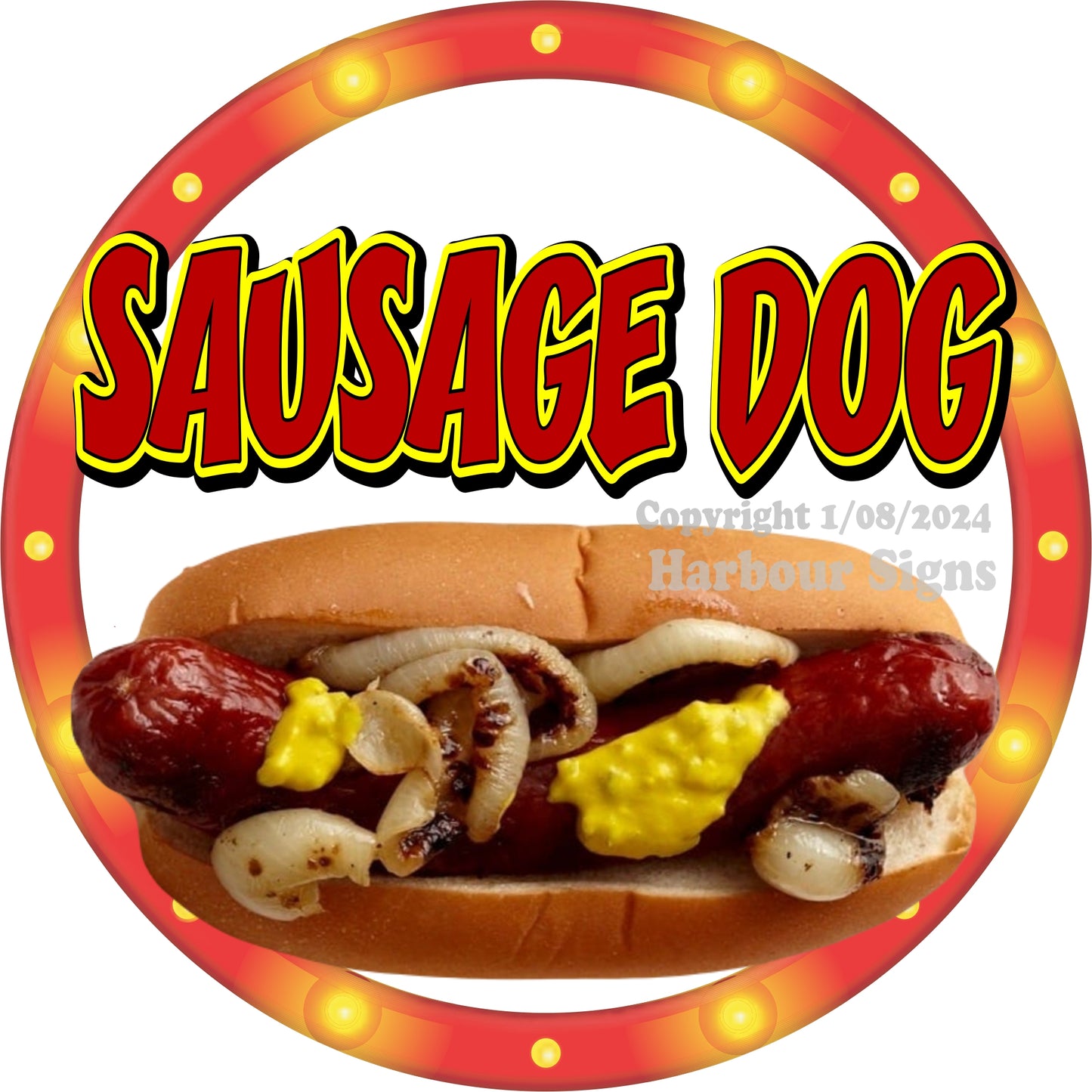 Sausage Dog Decal Food Truck Concession Vinyl Sticker