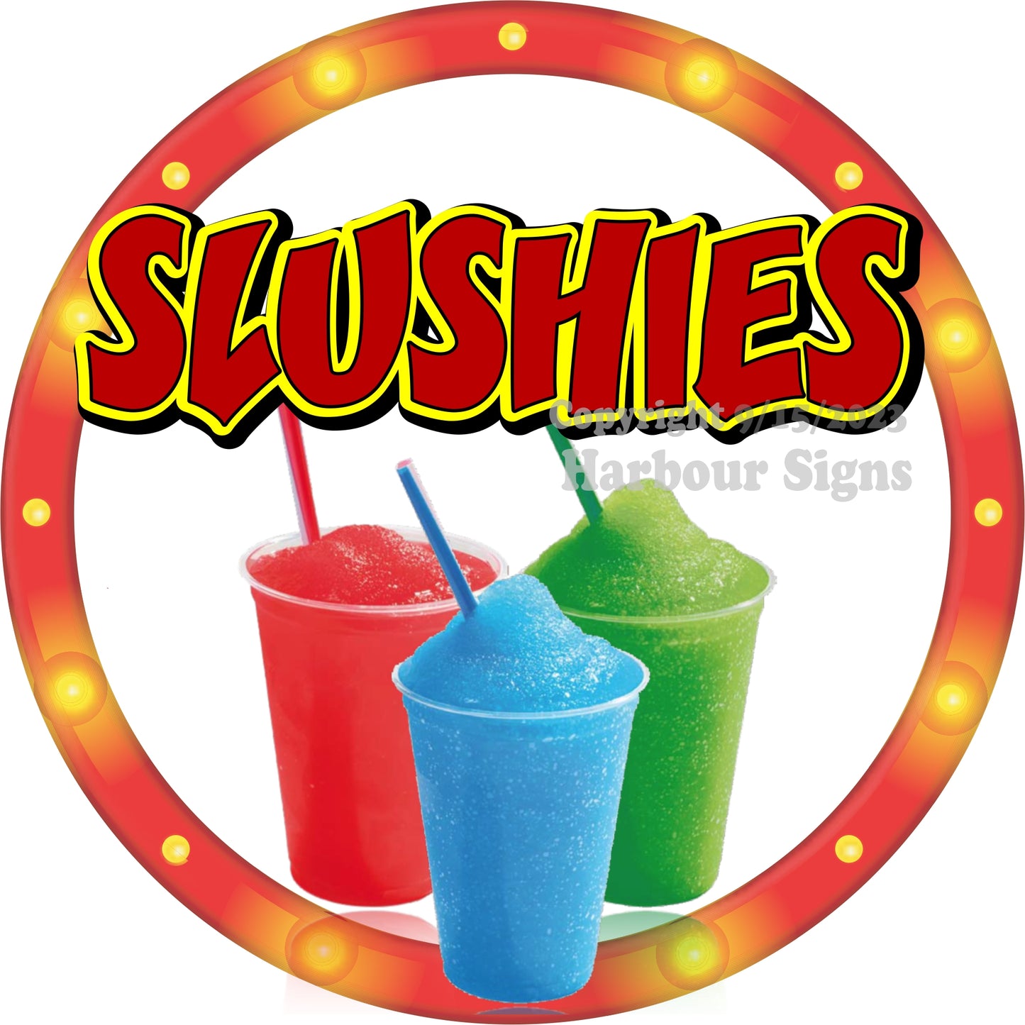 Slushies Decal Food Truck Concession Vinyl Sticker