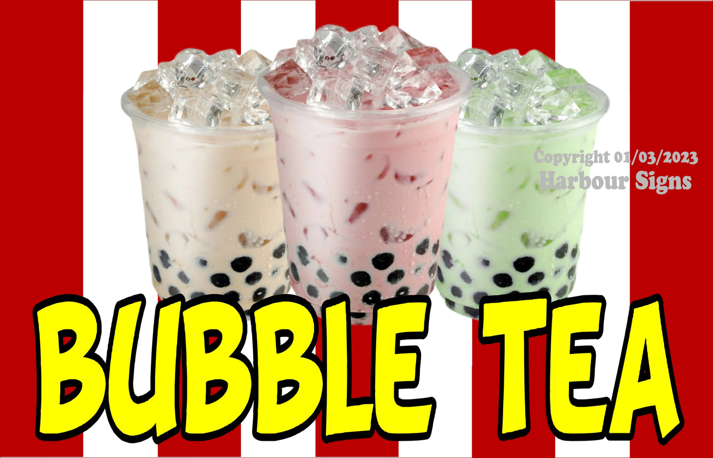 Bubble Tea Decal Food Truck Concession Vinyl Sticker s2