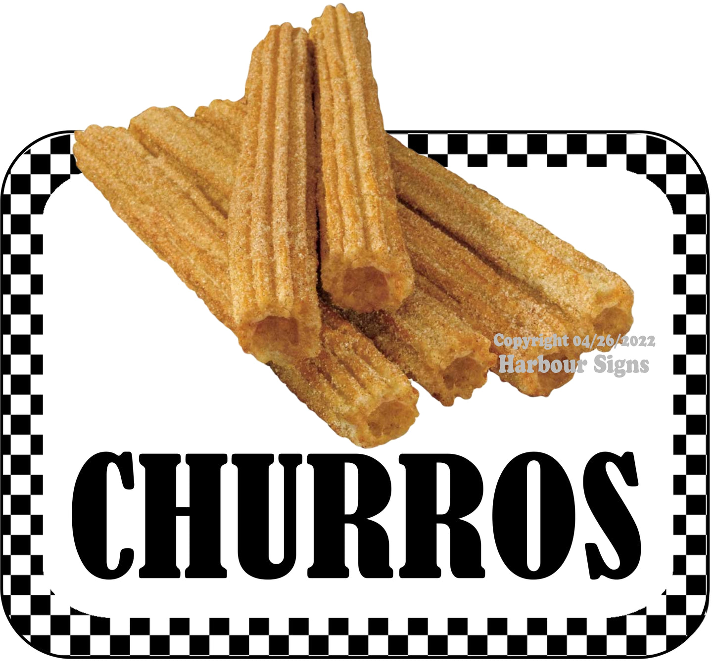 Churros Decal Pastry Food Truck Concession Vinyl Sticker bw