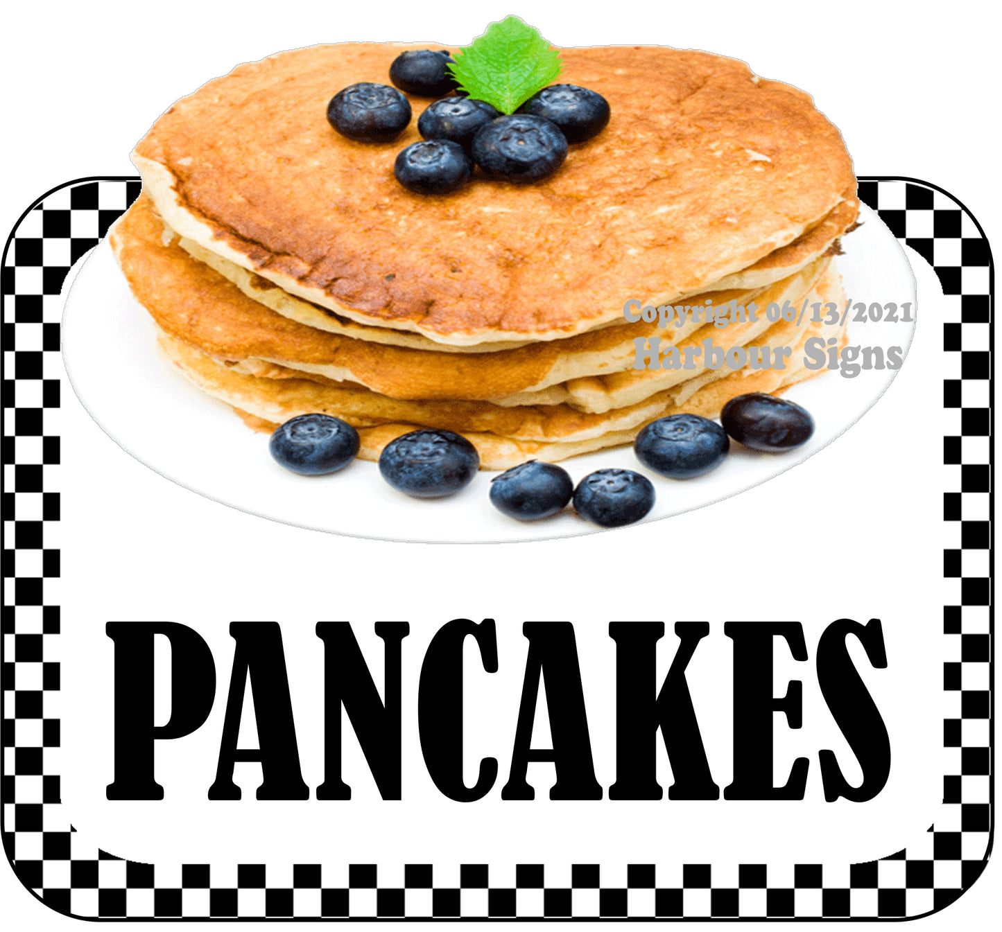 Pancakes Decal Food Truck Concession Vinyl Sticker bw