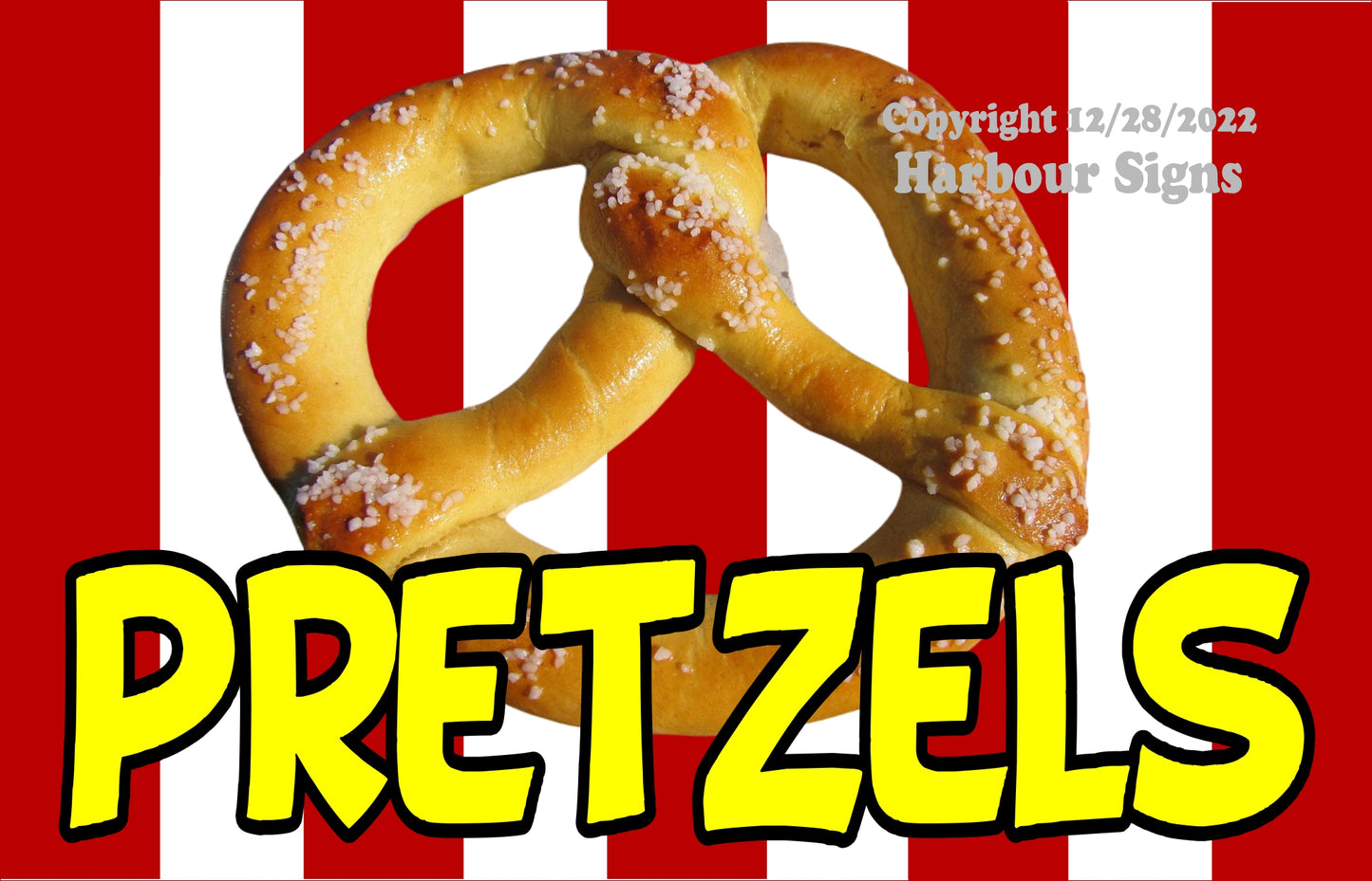 Pretzels Decal Food Truck Concession Vinyl Sticker s2