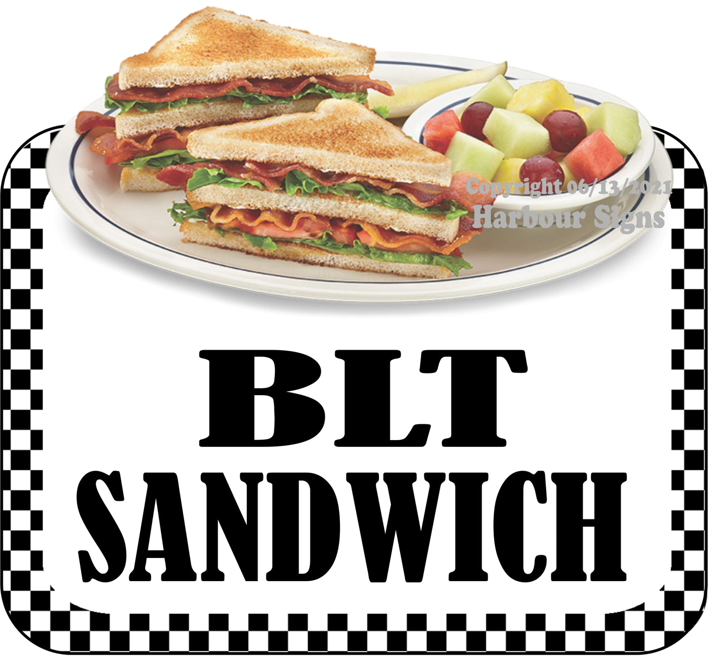 BLT Sandwich Decal Food Truck Concession Vinyl Sticker v