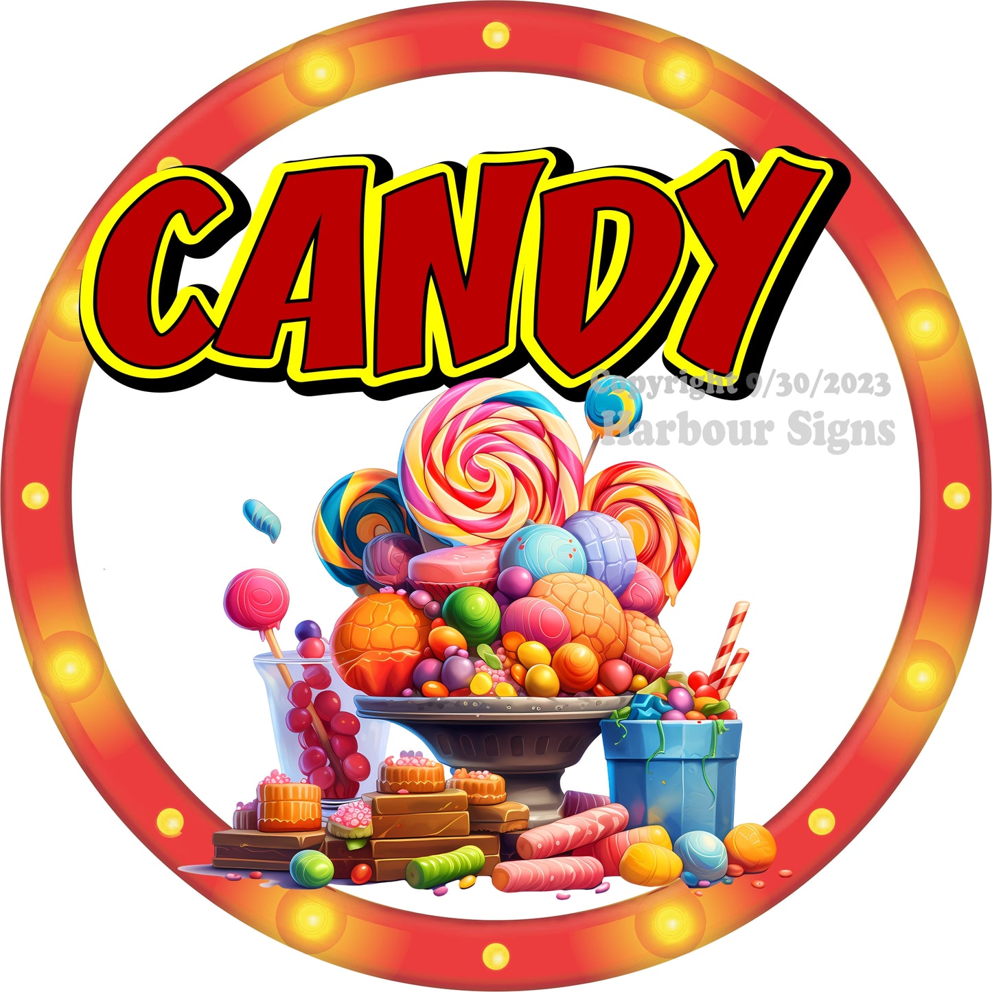Candy Decal Food Truck Concession Vinyl Sticker c2