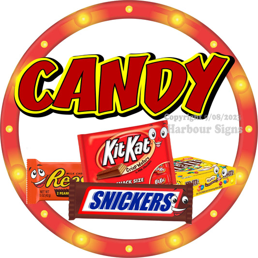 Candy Decal Food Truck Concession Vinyl Sticker c2