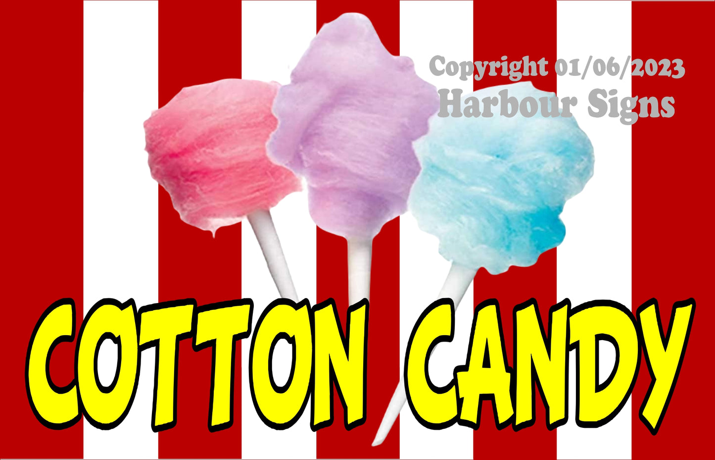 Cotton Candy Decal Food Truck Concession Vinyl Sticker s2