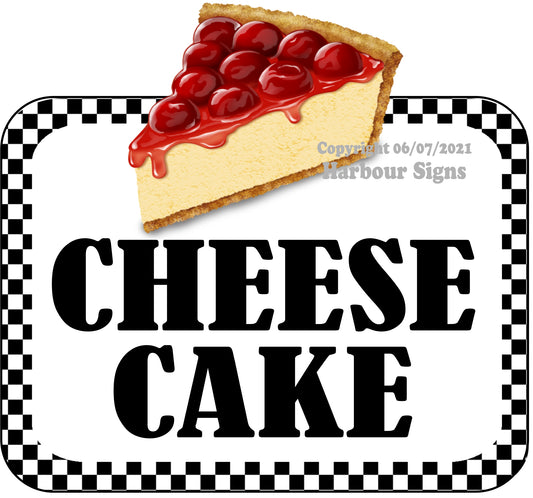 Cheese Cake Decal Food Truck Concession Vinyl Sticker bw