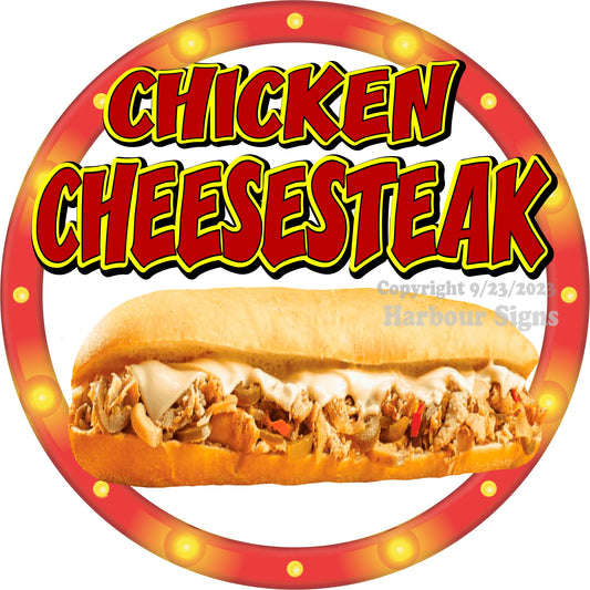 Chicken Cheesesteak Decal Food Truck Concession Vinyl Sticker c2