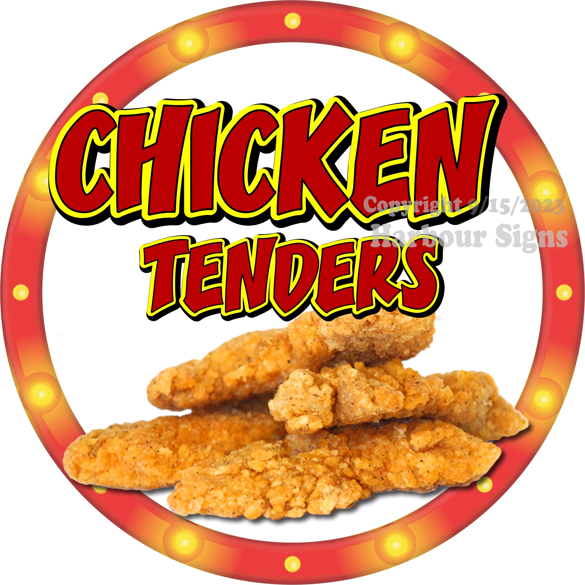 Chicken Tenders Decal Food Truck Concession Vinyl Sticker C2 Harbour