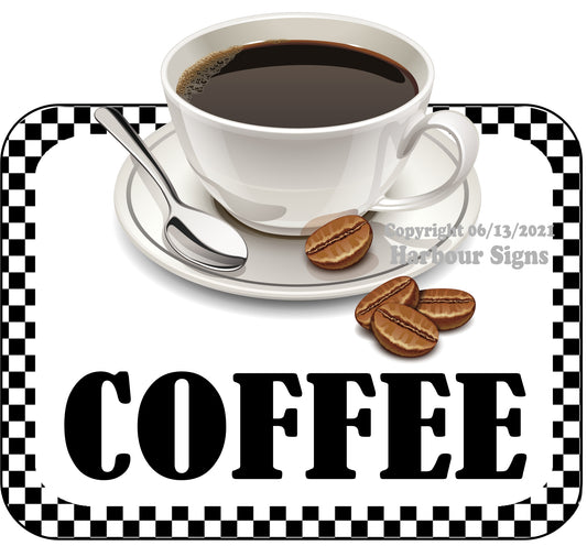 Coffee Decal Food Truck Concession Vinyl Sticker v