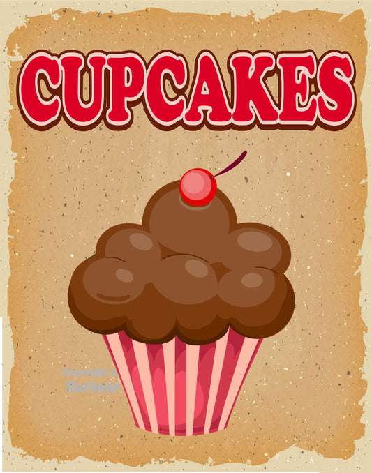 Cupcakes Decal Food Truck Concession Vinyl Sticker v