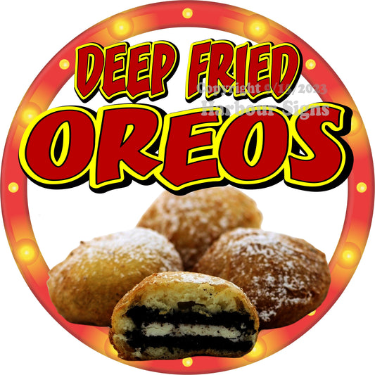 Deep Fried Oreos Decal Food Truck Concession Vinyl Sticker c2