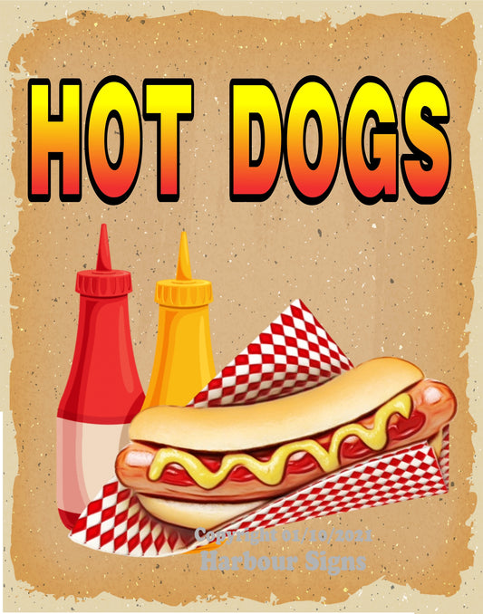 Hot Dogs Decal Food Truck Concession Vinyl Sticker v