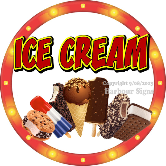 Ice Creams Decal Food Truck Concession Vinyl Sticker c2