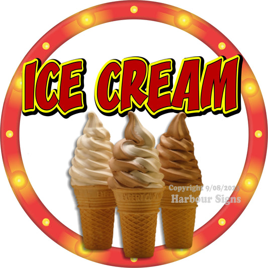 Ice Cream Decal Food Truck Concession Vinyl Sticker