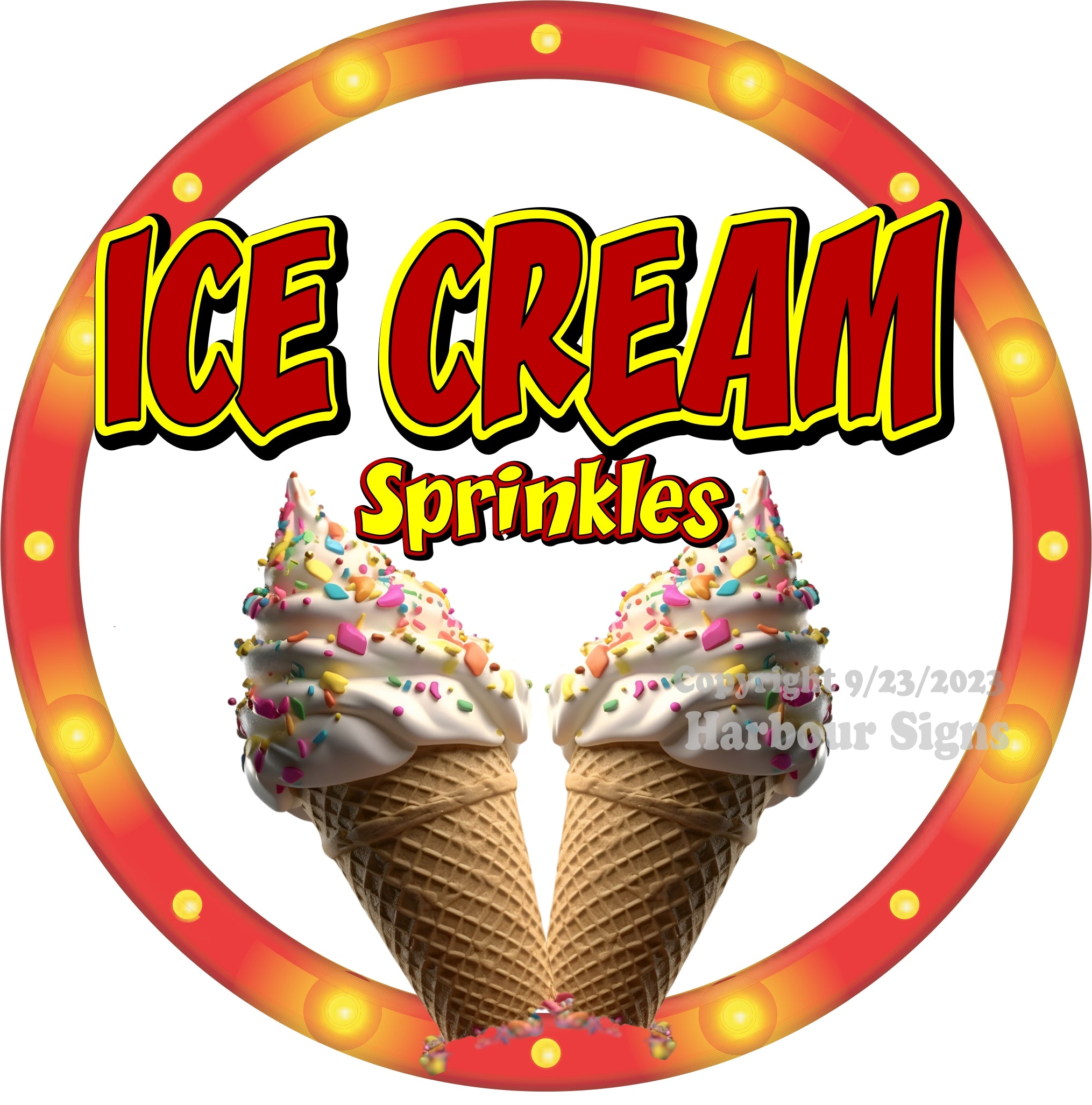 Ice Cream Sprinkles Decal Food Truck Concession Vinyl Sticker c2 ...