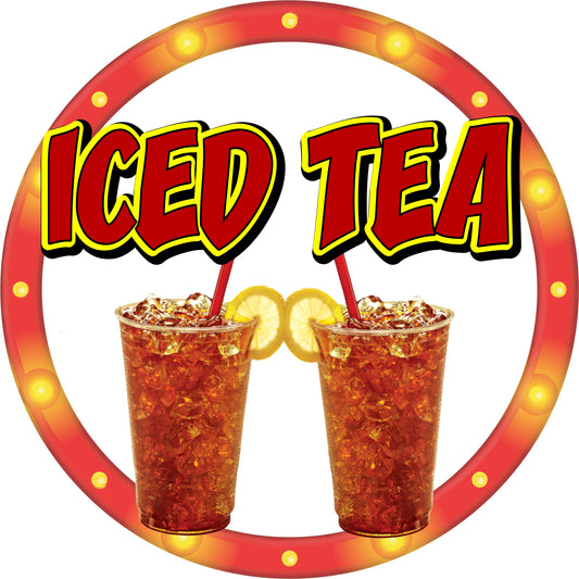 Iced Tea Decal Food Truck Concession Vinyl Sticker c2