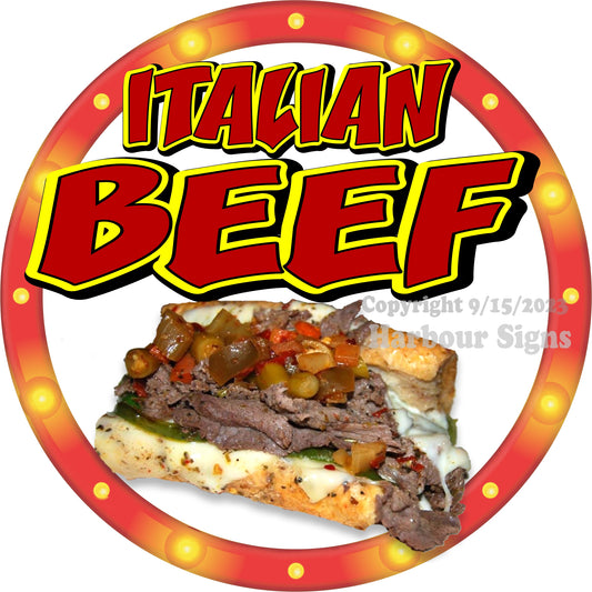 Italian Beef Decal Food Truck Concession Vinyl Sticker c2