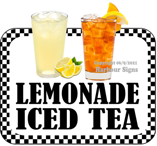 Lemonade Iced Tea Decal Food Truck Concession Vinyl Sticker v