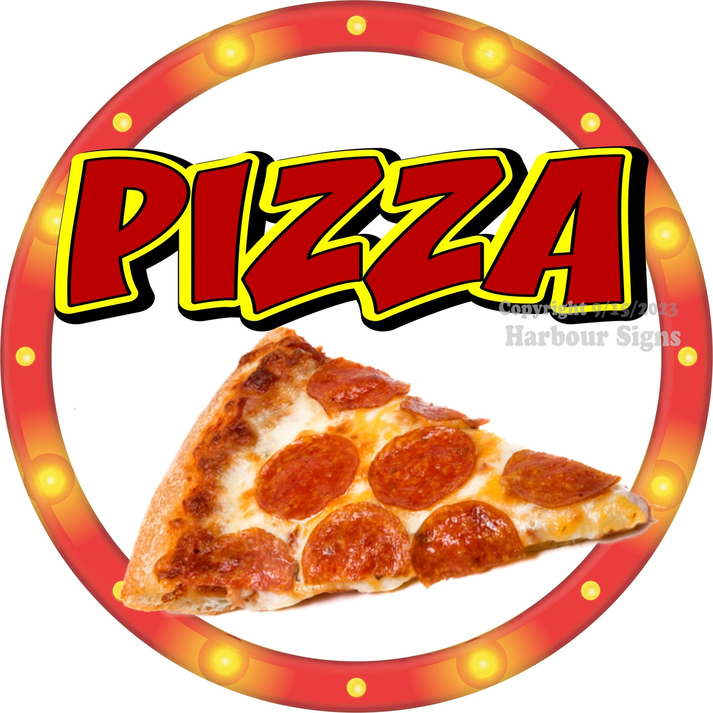 Pizza Decal Food Truck Concession Vinyl Sticker