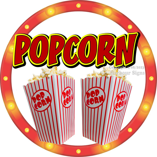Popcorn Decal Food Truck Concession Vinyl Sticker