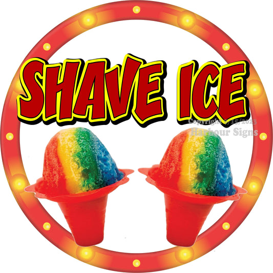 Shave Ice Decal Food Truck Concession Vinyl Sticker