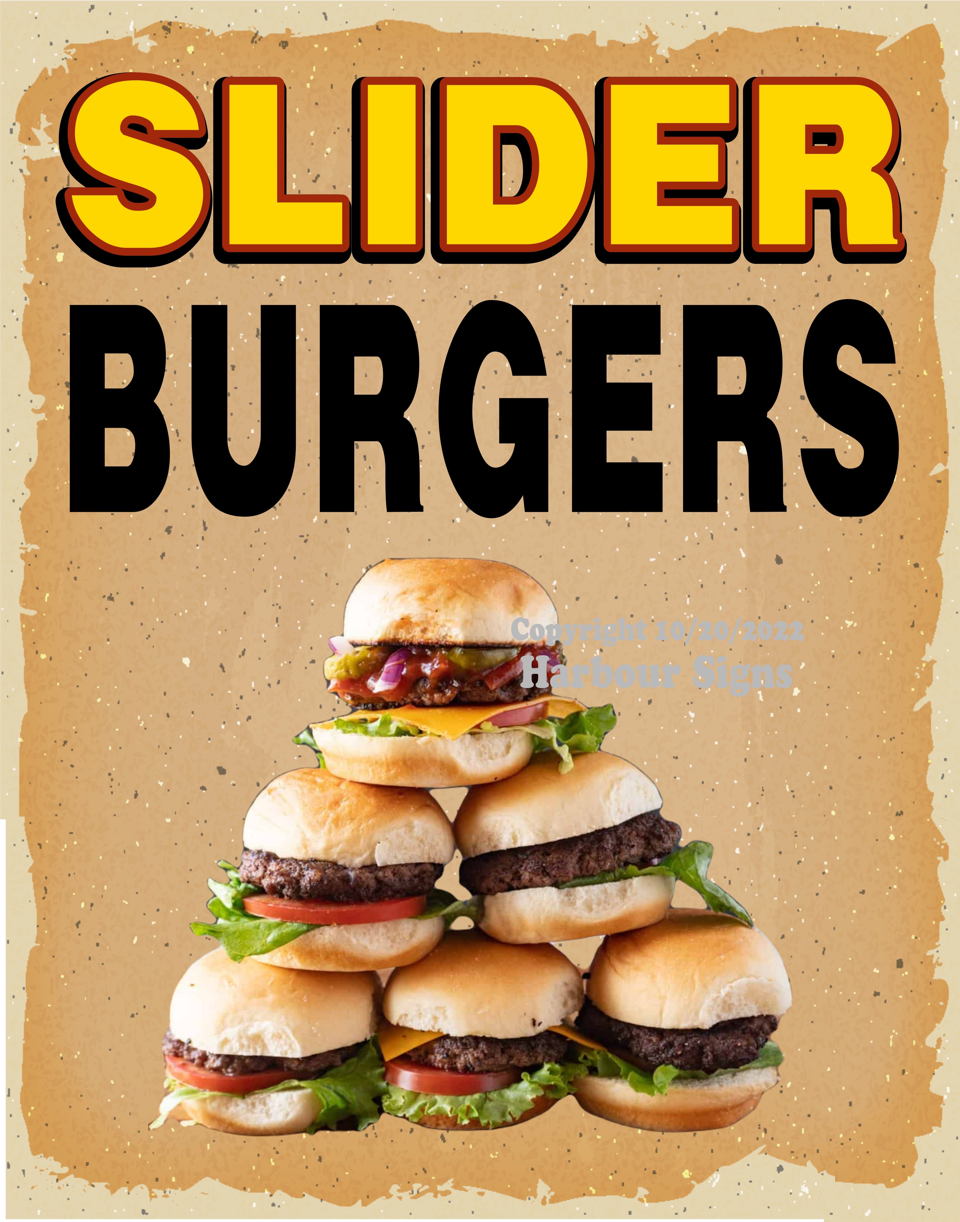 Slider Burgers Decal Food Truck Concession Vinyl Sticker v – Harbour ...