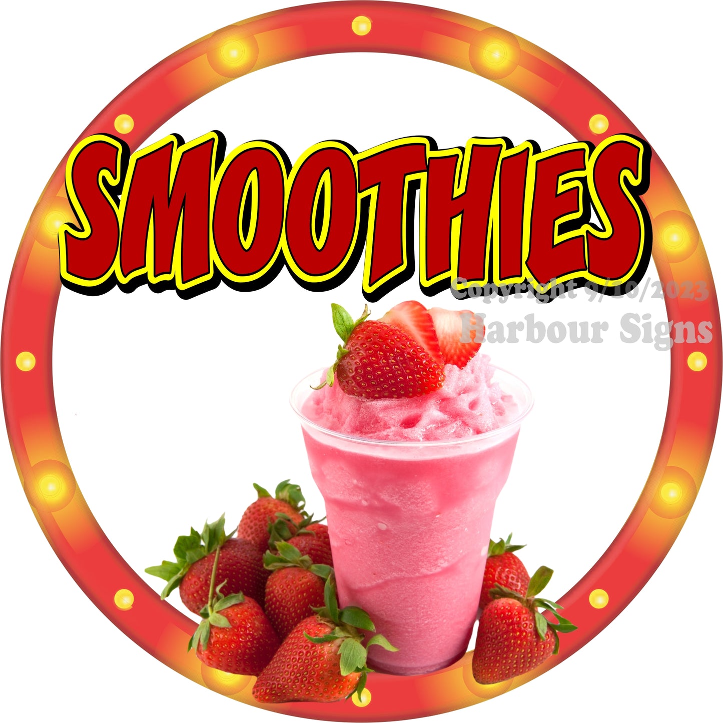 Smoothies Decal Food Truck Concession Vinyl Sticker