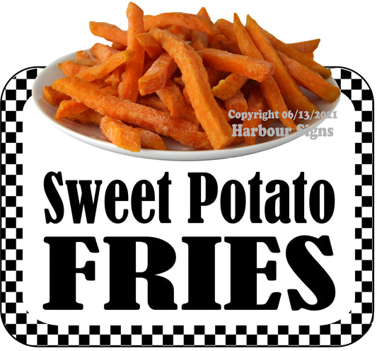 Sweet Potato Fries Decal Food Truck Concession Vinyl Sticker v