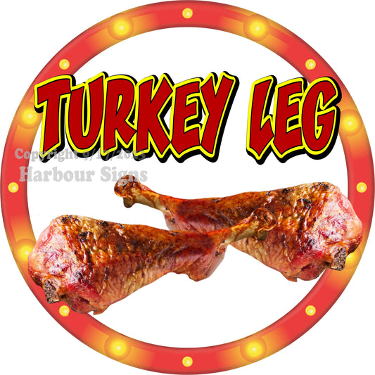 Turkey Leg Decal Food Truck Concession Vinyl Sticker