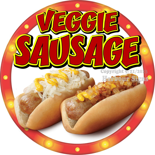 Veggie Sausage Decal Food Truck Concession Vinyl Sticker