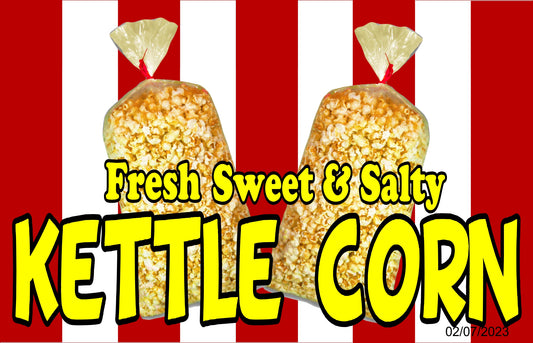 Kettle Corn Decal Food Truck Concession Vinyl Sticker s2