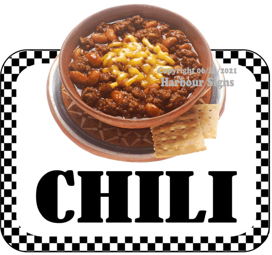 Chili Decal Food Truck Concession Vinyl Sticker v