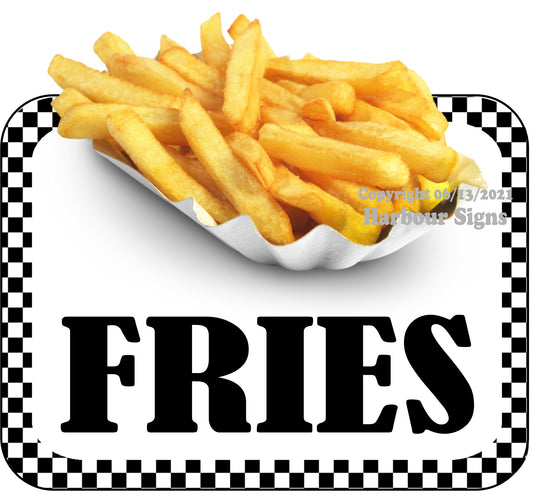 Fries Decal Food Truck Concession Vinyl Sticker v
