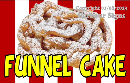 Funnel Cake Decal Food Truck Concession Vinyl Sticker s2
