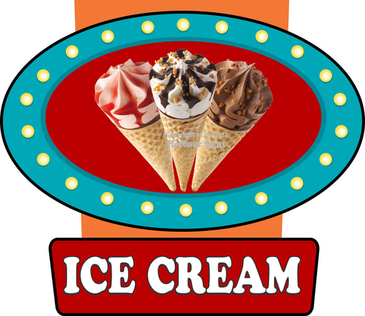 Ice Cream Decals Food Truck Concession Vinyl Sticker v