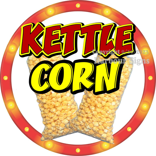 Kettle Corn Decal Food Truck Concession Vinyl Sticker