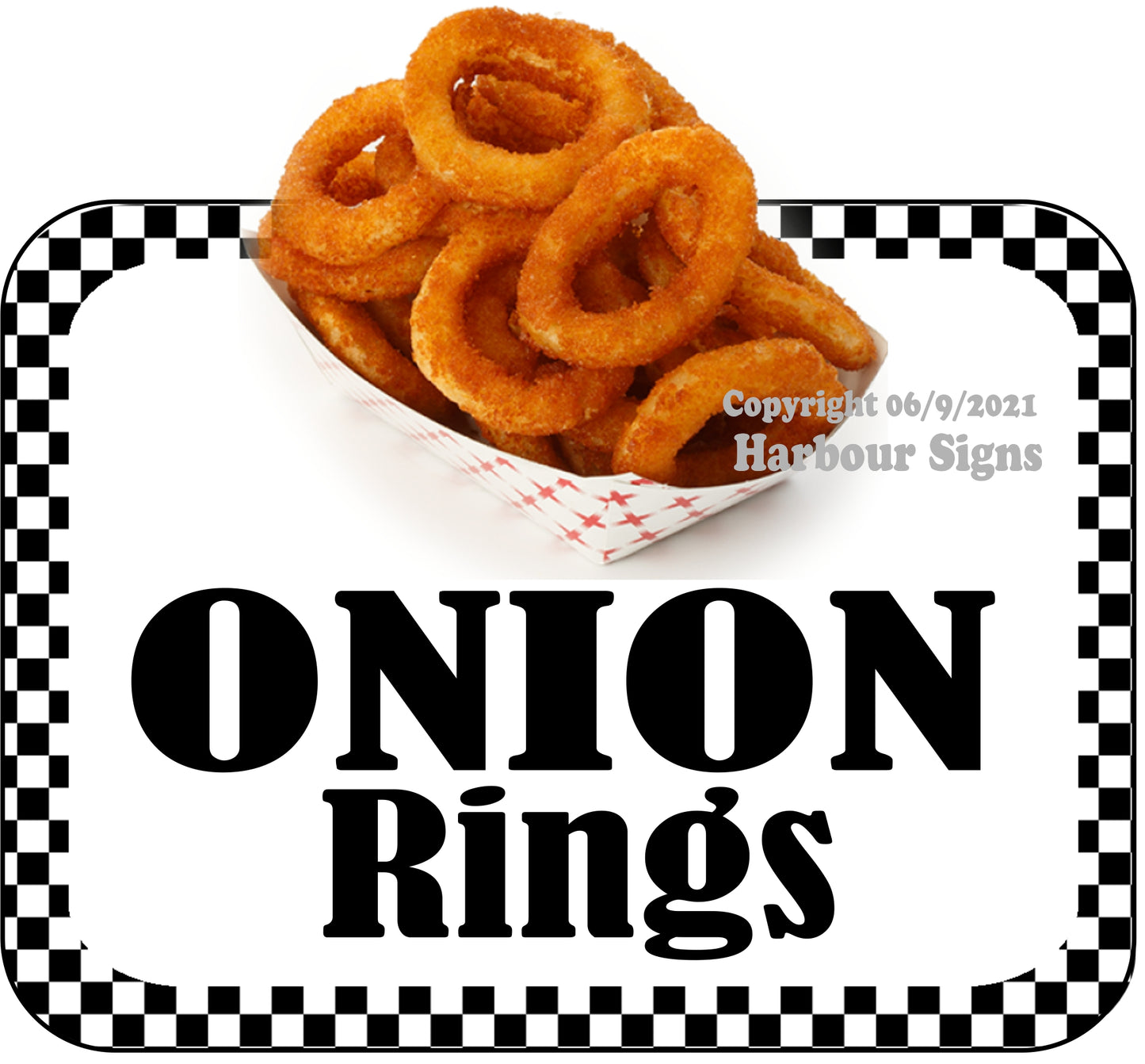 Onion Rings Decal Food Truck Concession Vinyl Sticker v