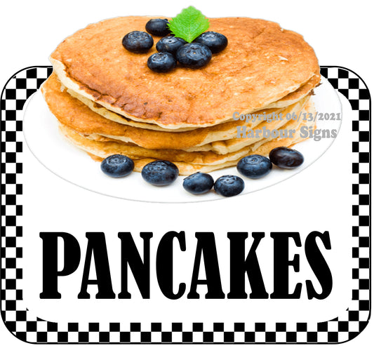 Pancakes Decal Food Truck Concession Vinyl Sticker v